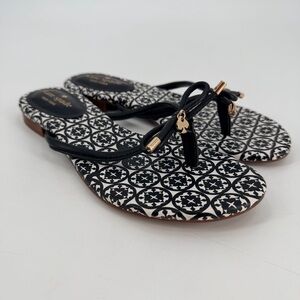 Kate Spade Blue Slinky Strap Bow Flip Flops Sandals Size 7